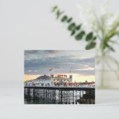 Brighton Pier Sunset Foto Briefkaart (Staand voorkant)