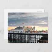 Brighton Pier Sunset Foto Briefkaart (Voorkant / Achterkant)