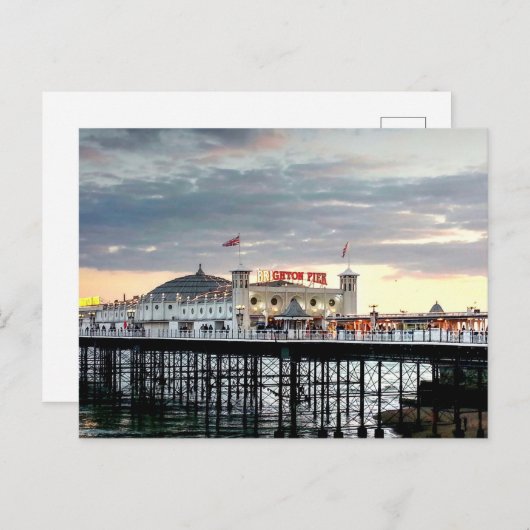 Brighton Pier Sunset Foto Briefkaart (Voorkant / Achterkant)