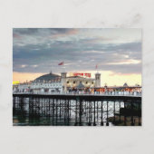 Brighton Pier Sunset Foto Briefkaart (Voorkant)