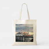 Brighton Pier Sunset Foto Tote Bag (Achterkant)