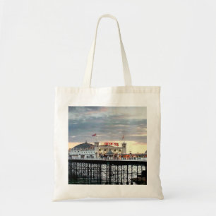 Brighton Pier Sunset Foto Tote Bag