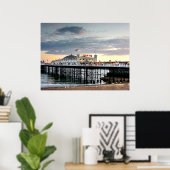 Brighton Pier Sunset Poster (Thuiskantoor)