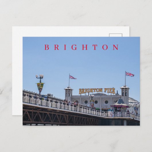 Brighton Pier uitzicht briefkaart (Voorkant / Achterkant)