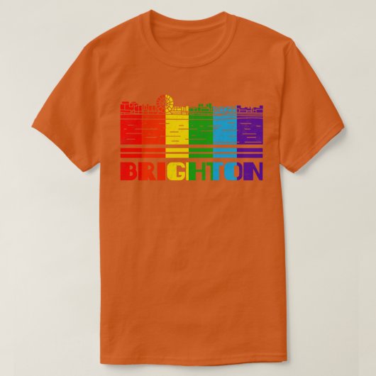 Brighton Pride  Brighton LGBT-cadeau LGBTQ-onderst T-shirt (Design voorkant)