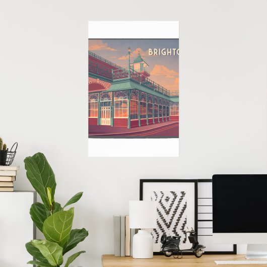 Brighton Reisposter Poster (Thuiskantoor)