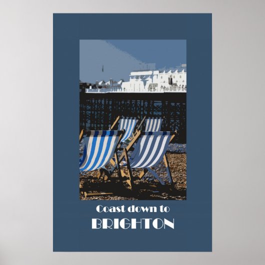 Brighton retro-stijl poster uit de jaren 20 (Voorkant)