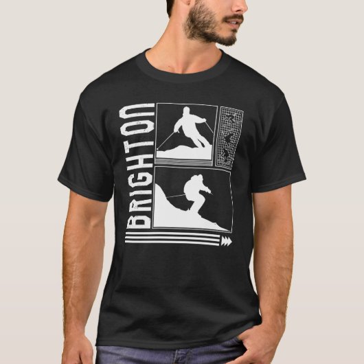 Brighton Skiing Skier Winter Snowboard Snowboarder T-shirt (Voorkant)