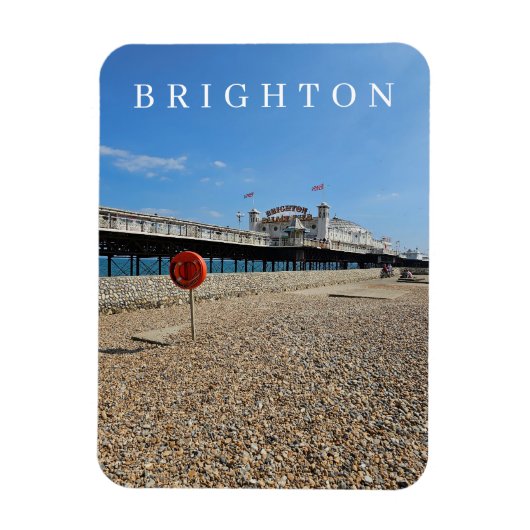Brighton strand en pier uitzicht koelkastmagneet magneet (Verticaal)