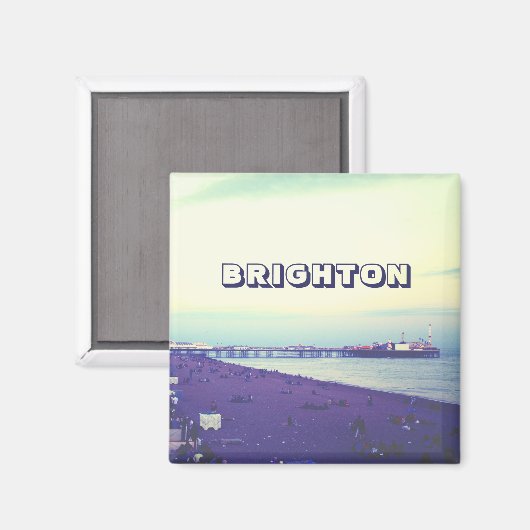 Brighton strand en pier, Verenigd Koninkrijk Magneet (Voorkant / Achterkant)