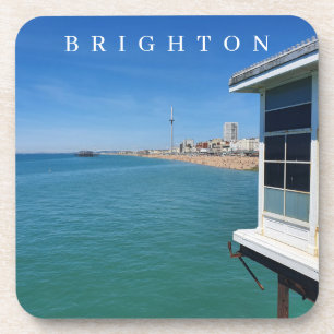 Brighton strand vanaf de pier onderzetters