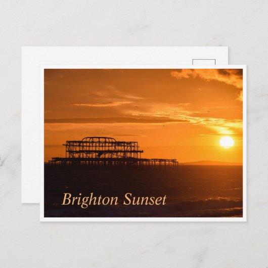 Brighton Sunset Briefkaart (Voorkant / Achterkant)