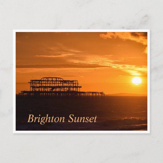 Brighton Sunset Briefkaart (Voorkant)