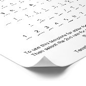 Brighton Swashes Font Karakter Blad voor Zazzle Poster (Hoek)