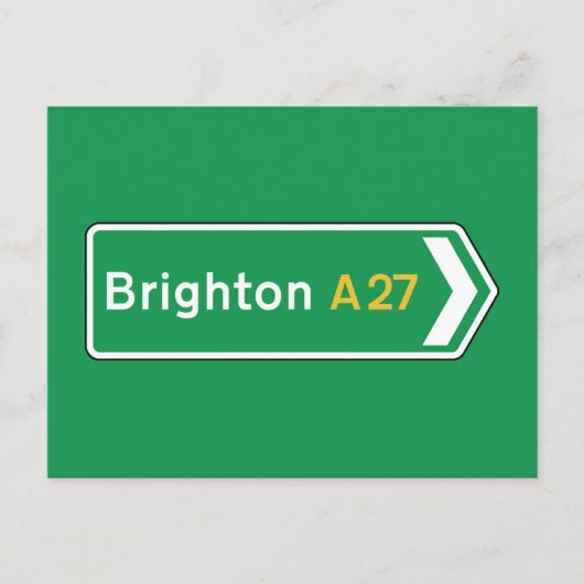 Brighton, UK Road Sign Briefkaart (Voorkant)