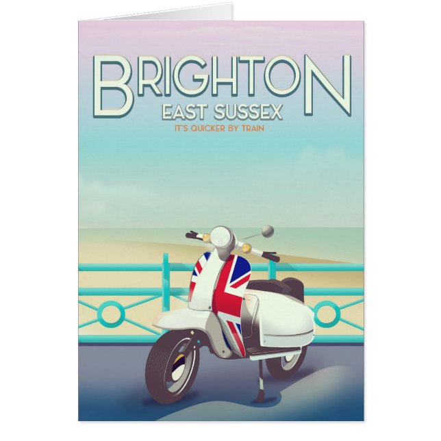 Brighton -union jack scooter reisposter (Voorkant)