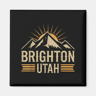 Brighton utah berg skiën vakantie ski utah magneet