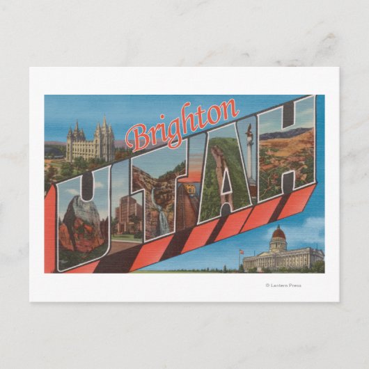 Brighton, Utah - Grote letterscènes Briefkaart (Voorkant)