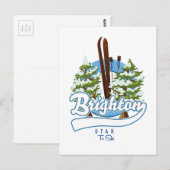 Brighton Utah ski logo Briefkaart (Voorkant / Achterkant)