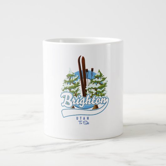 Brighton Utah ski logo Grote Koffiekop (Voorkant)