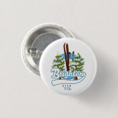 Brighton Utah ski logo Ronde Button 3,2 Cm (Voorkant /achterkant)