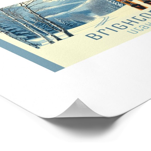 Brighton Utah ski resort vacation Poster (Hoek)