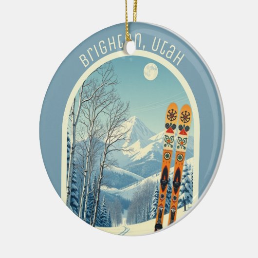 Brighton Utah ski vacation souvenir  Keramisch Ornament (Links)