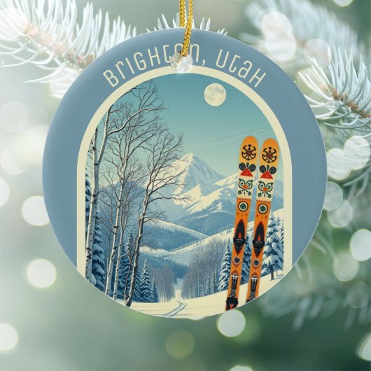 Brighton Utah ski vacation souvenir  Keramisch Ornament
