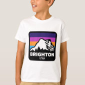 Brighton Utah Skiën Snowboarden Familie Ski Trip T-shirt (Voorkant)