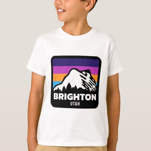 Brighton Utah Skiën Snowboarden Familie Ski Trip T-shirt (Voorkant)