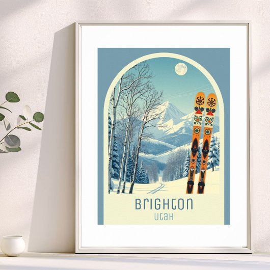 Brighton Utah skioord vakantie Poster