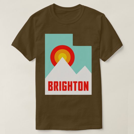 Brighton Utah State Retro Mountains T-shirt (Design voorkant)