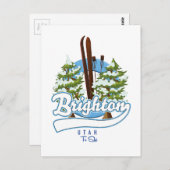 Brighton Utah to ski logo Briefkaart (Voorkant / Achterkant)