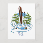 Brighton Utah to ski logo Briefkaart (Voorkant)