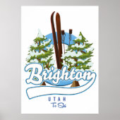Brighton Utah to ski logo Poster (Voorkant)