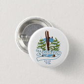 Brighton Utah to ski logo Ronde Button 3,2 Cm (Voorkant /achterkant)