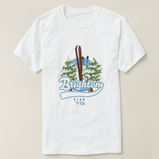 Brighton Utah to ski logo T-shirt (Design voorkant)