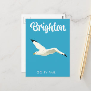 Brighton vintage reiskunst briefkaart