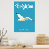 Brighton vintage-reiskunst poster (Keuken)