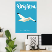 Brighton vintage reizen kunst poster (Thuiskantoor)