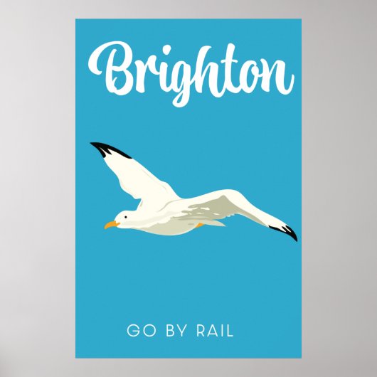 Brighton vintage reizen kunst poster (Voorkant)