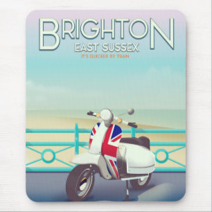 Brighton vintage union jack scooter reisposter muismat