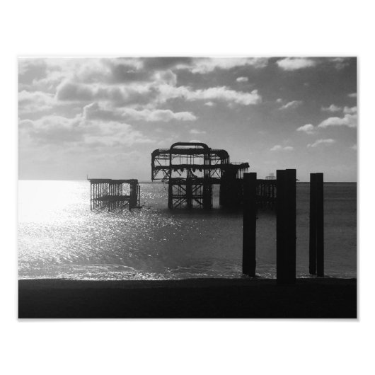 Brighton West Pier Foto Afdruk (Voorkant)