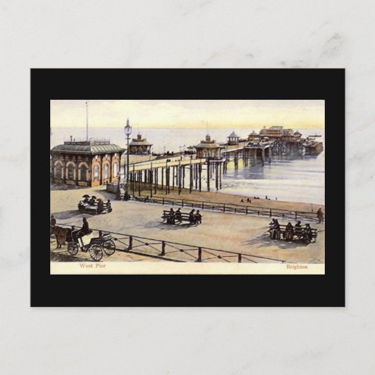 Brighton, West Pier, Old Briefkaart (Voorkant)
