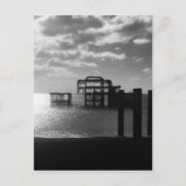Brighton West Pier zwart-wit Briefkaart (Voorkant)