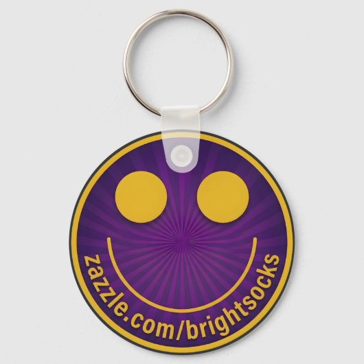 Brightsocks Purpleface Logo Sleutelhanger (Voorkant)