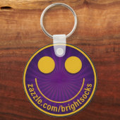 Brightsocks Purpleface Logo Sleutelhanger (Achterkant)