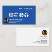 BrightStor Blue Contractors Signement Builder Visitekaartje (Voorkant / Achterkant)