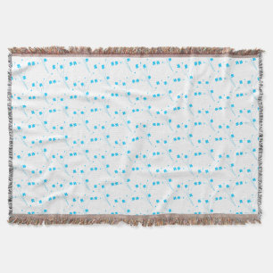 BrightStor Blue Flowers, Small Floral Print Deken