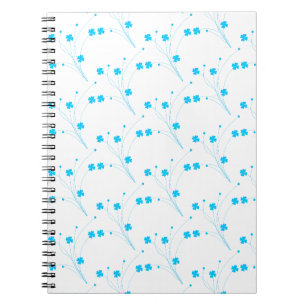 BrightStor Blue Flowers, Small Floral Print Notitieboek